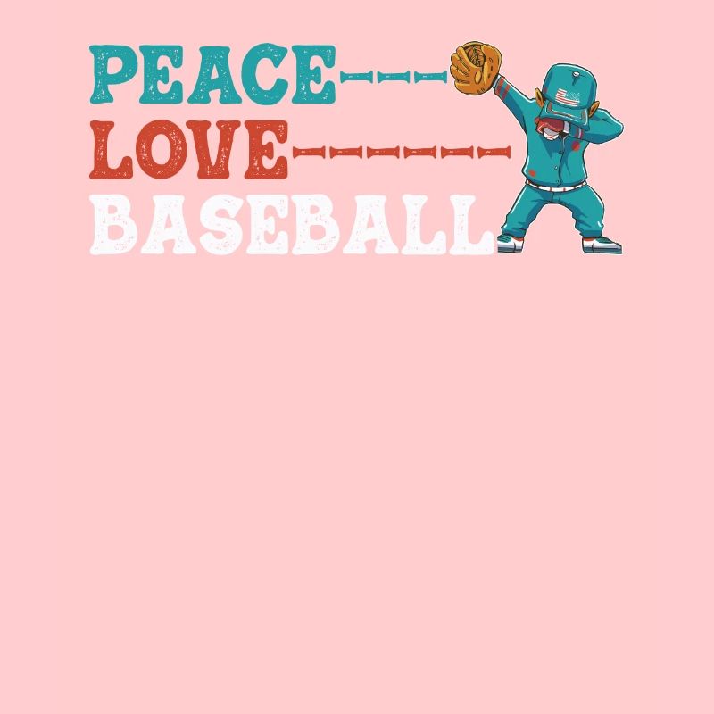 Mädchen Frieden Liebe Baseball