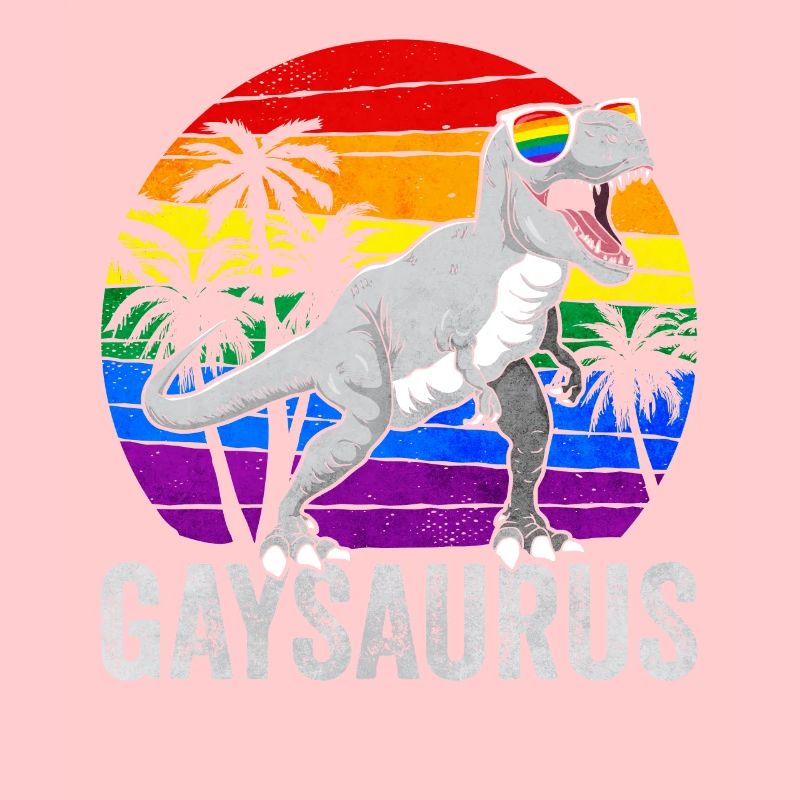 Gay Pride Rainbow Flag Dinosaur Tr