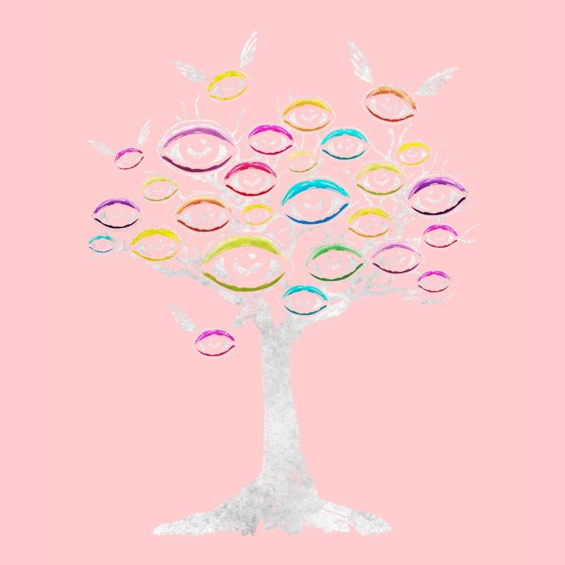 Weirdcore Aesthetic Tree Flying Eyes