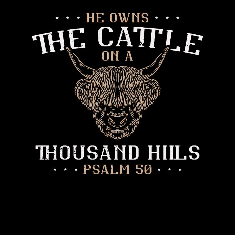 Er Besitzt Das Vieh Psalm Bibelvers Glaube Jesus