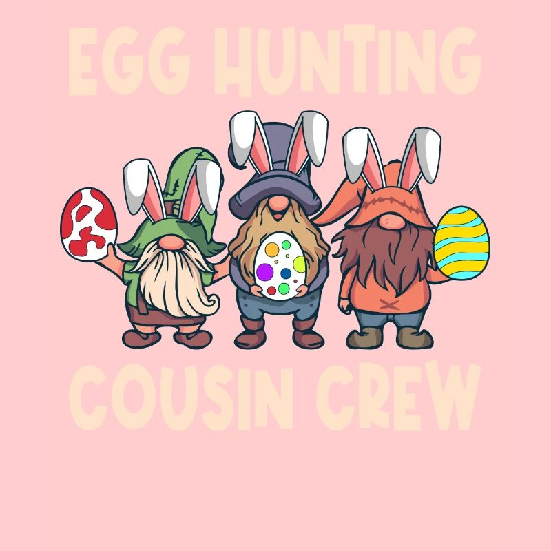 Egg Hunting Cousin Crew Easter Gnome Oaster Rabbit