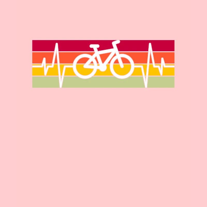 Fahrrad Herzschlag Retro