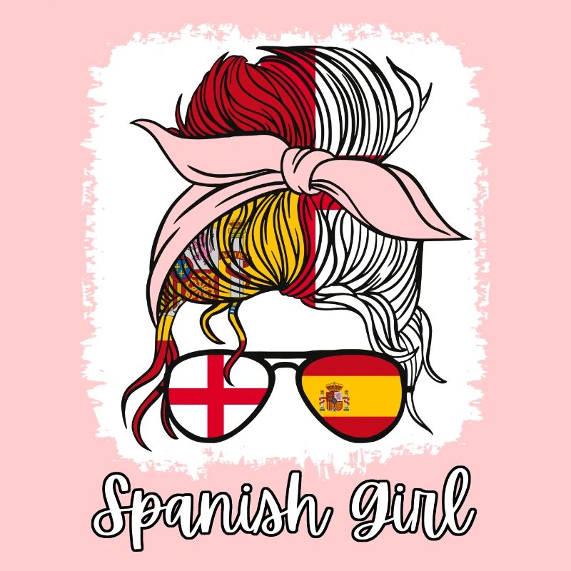 España Halb Englisch Halb Spanisch Mädchen Spanien chica