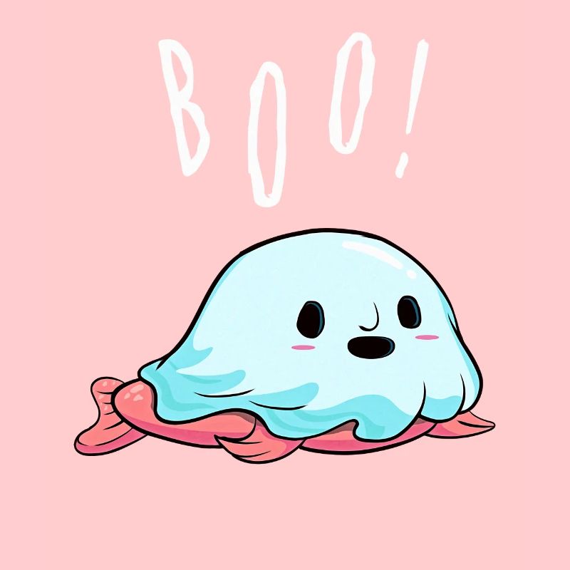 Kawaii Halloween Blobfish Ghost