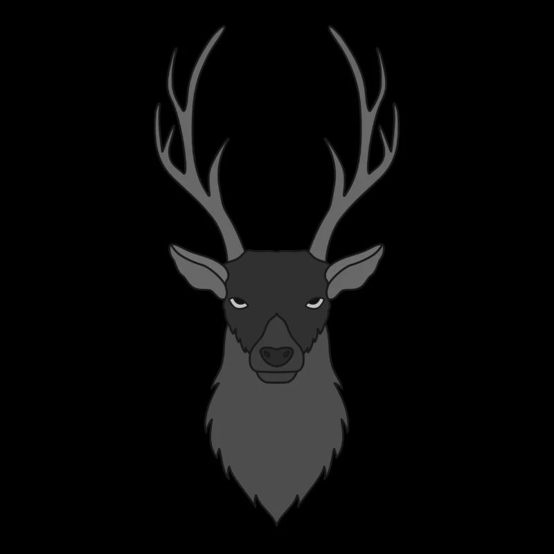 Rothirsch Geweih mit Hirschgeweih