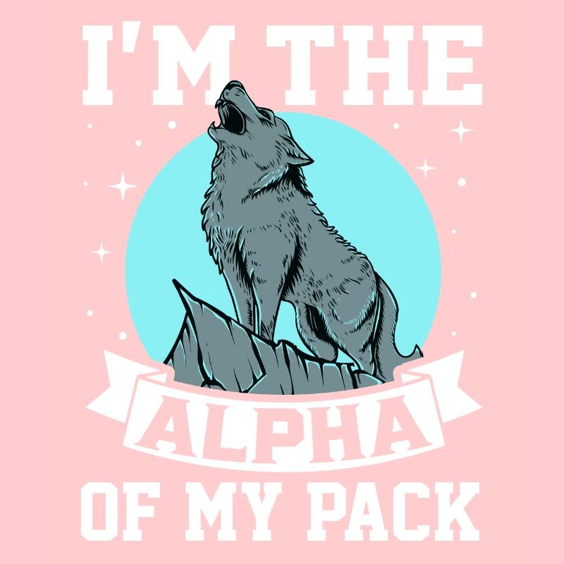 Lustiges Alphamännchen Wolf