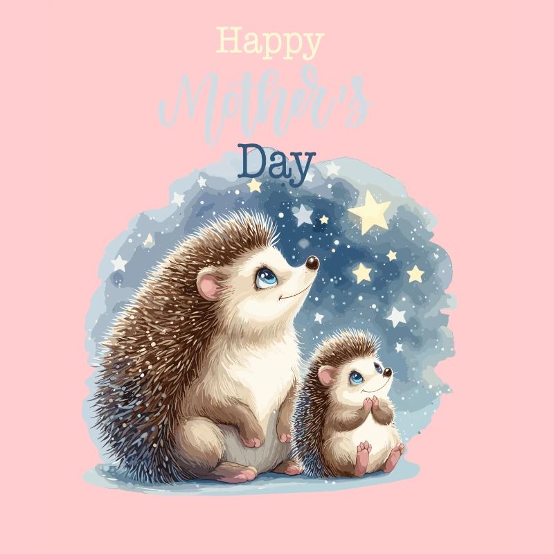 Muttertag Mama Igel Kind Mutter Geschenk Familie