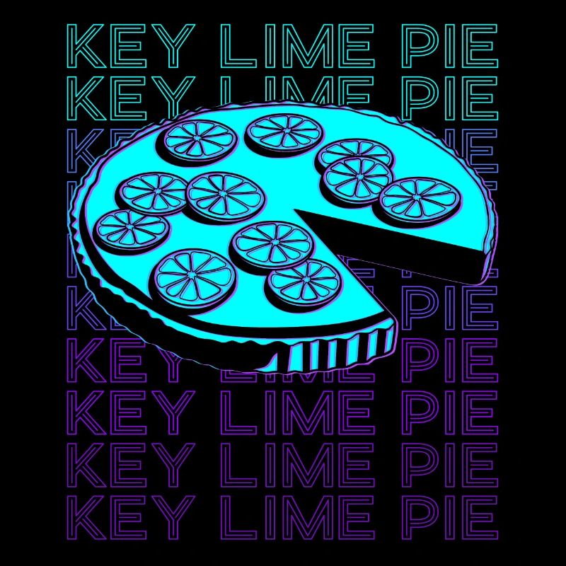 Key Lime Pie Florida Dessert Retro
