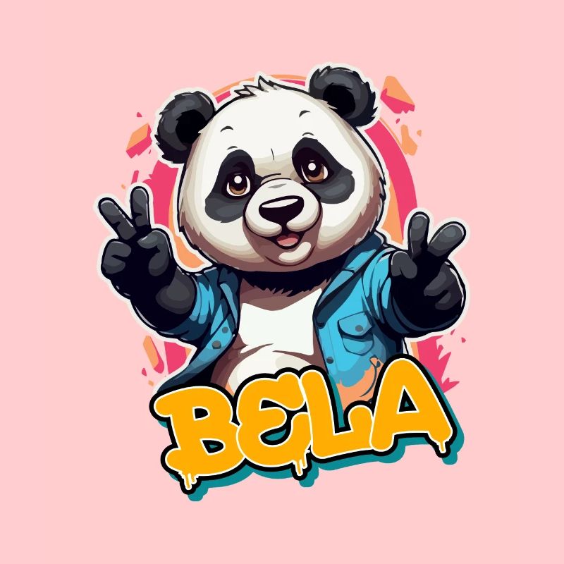 BELA - Handsome boy name with cool panda