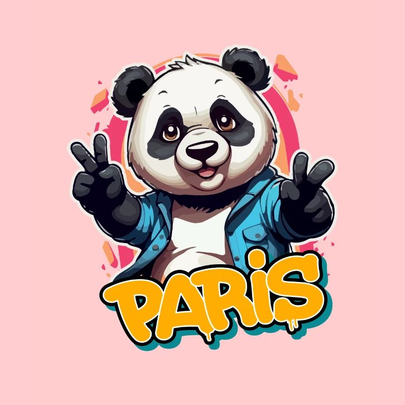 PARIS - Handsome boy name with cool panda