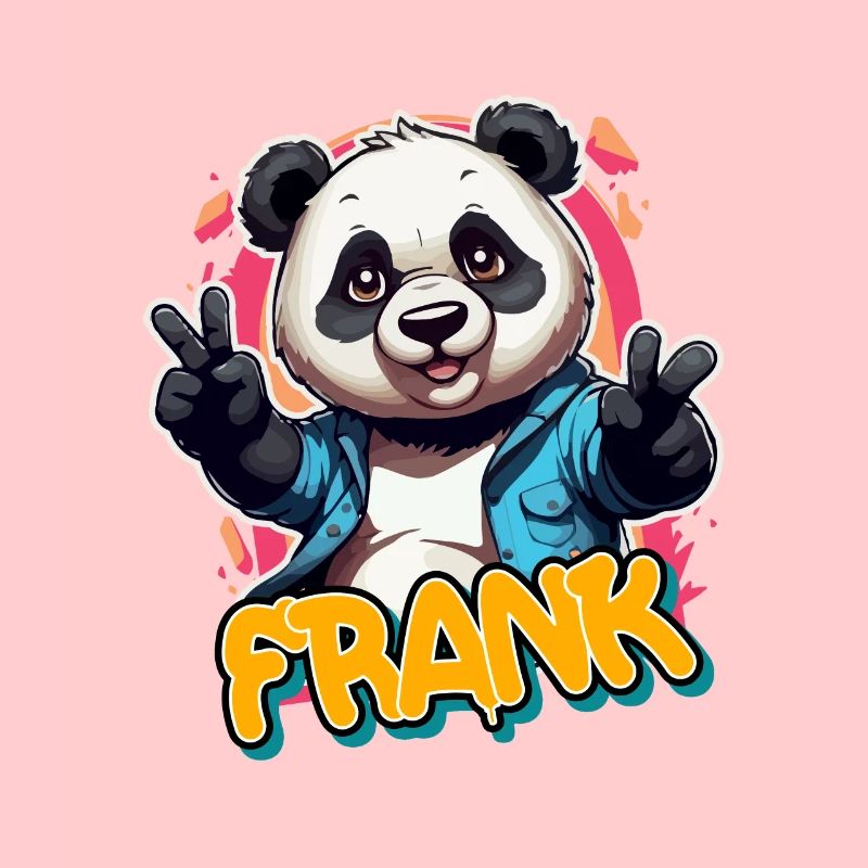 FRANK - Handsome Boy Name with Cool Panda
