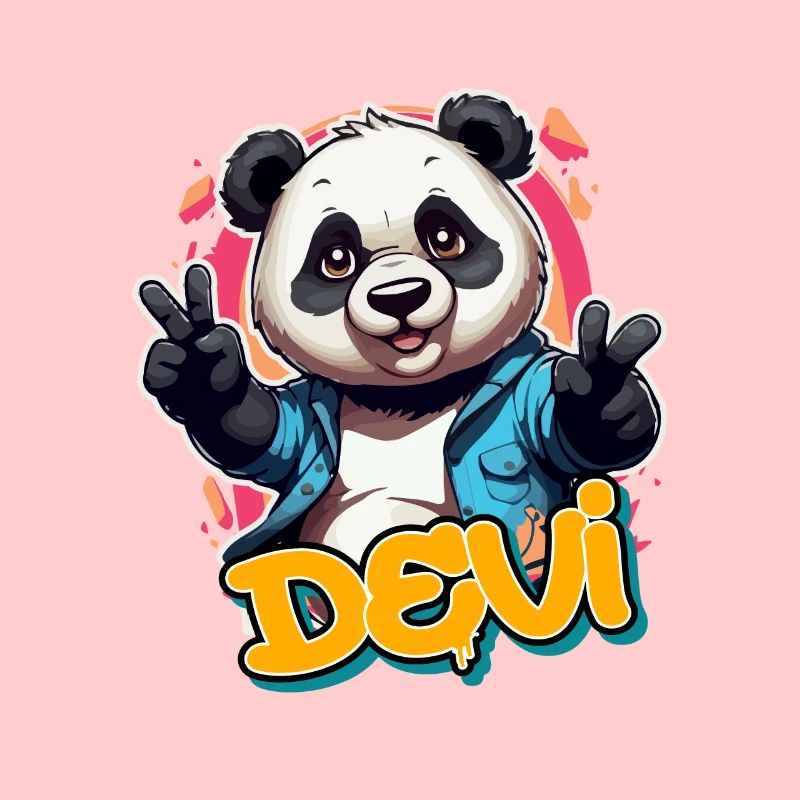DEVI - Schöner Jungen Name mit coolem Panda