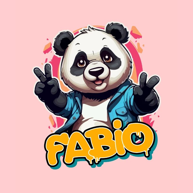 FABIO - Beau nom de garçon avec Cool Panda
