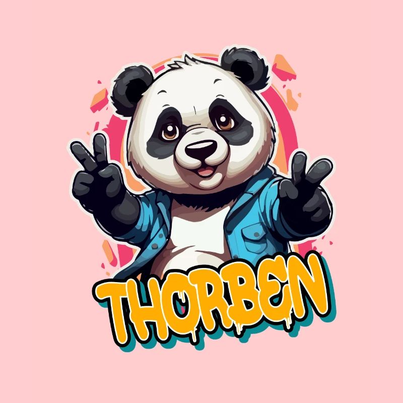 THORBEN - Handsome boy name with cool panda