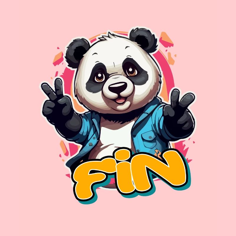 FIN - Beau nom de garçon avec un panda cool