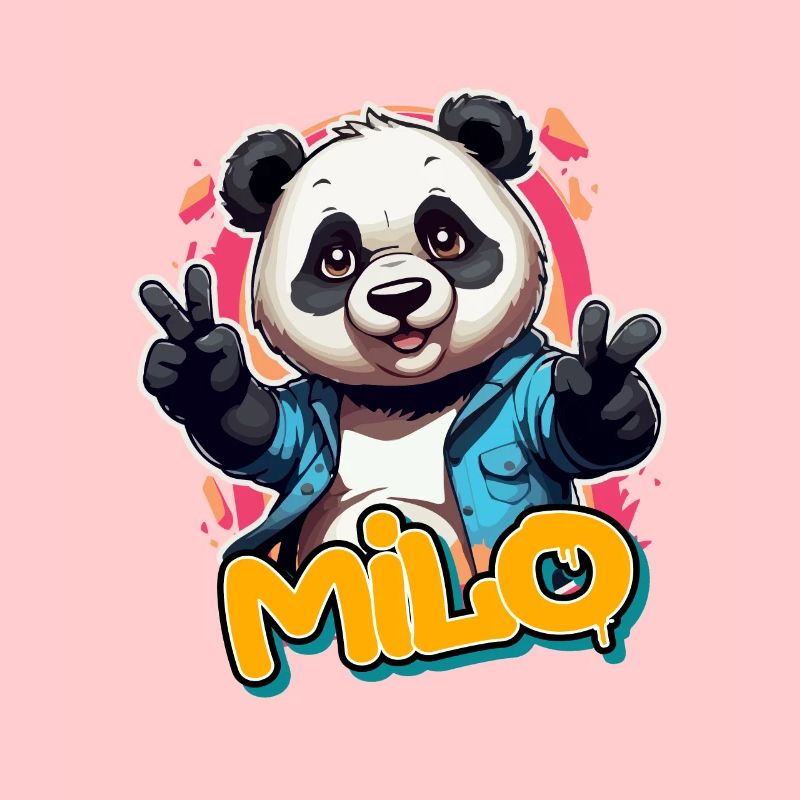 MILO - Handsome Boy Name with Cool Panda