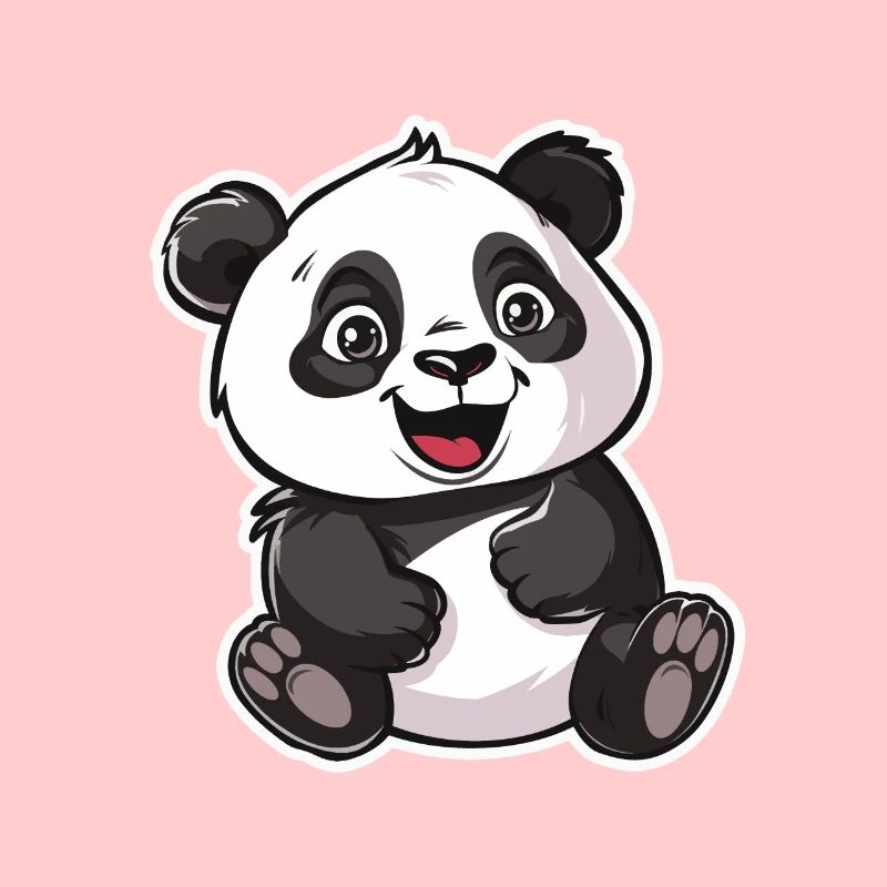 Exubérant Panda Buddy Sticker