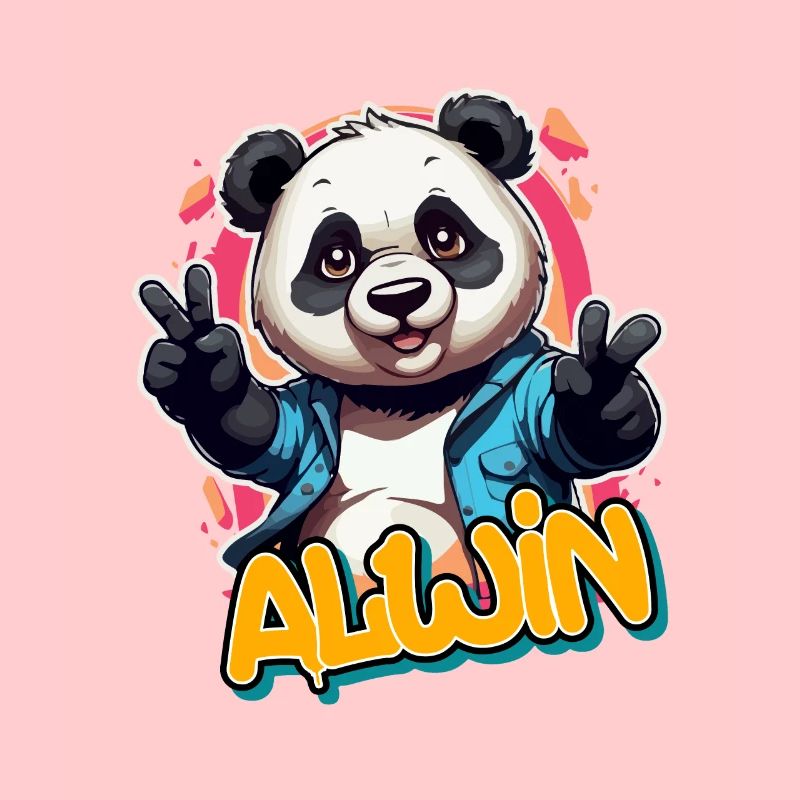 ALWIN - Beau nom de garçon avec Cool Panda