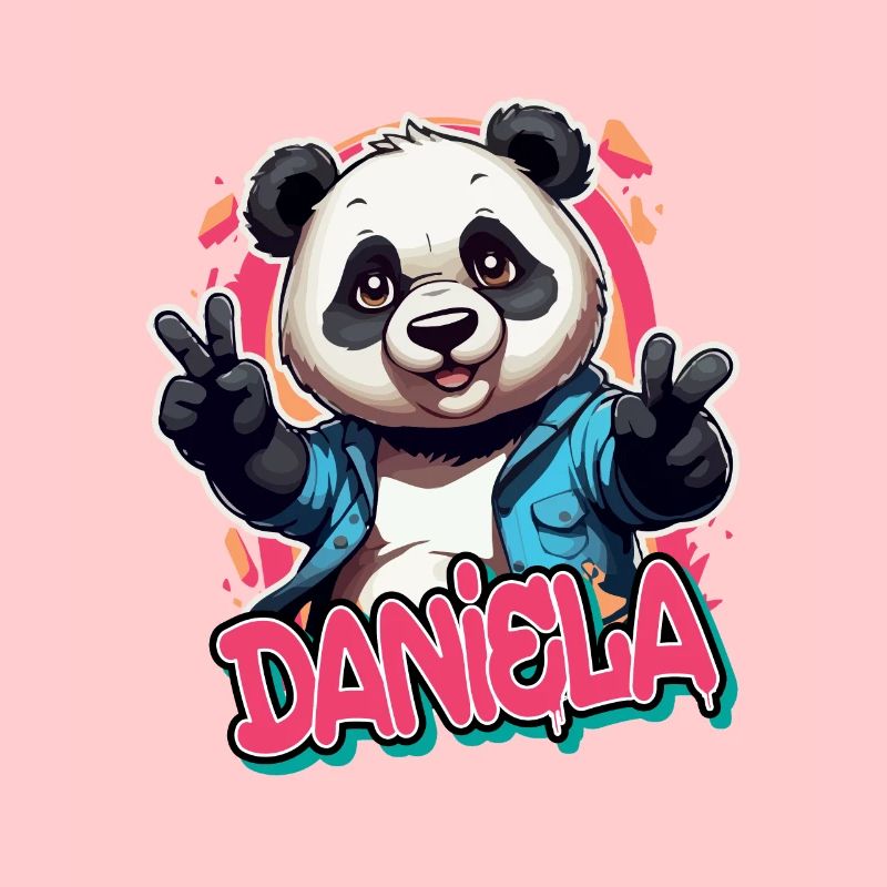 DANIELA - Schöner Mädchen Name mit coolem Panda