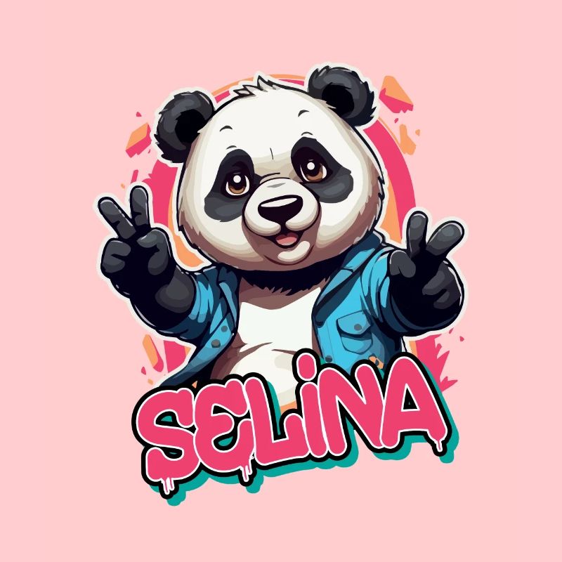 SELINA - Schöner Mädchen Name mit coolem Panda