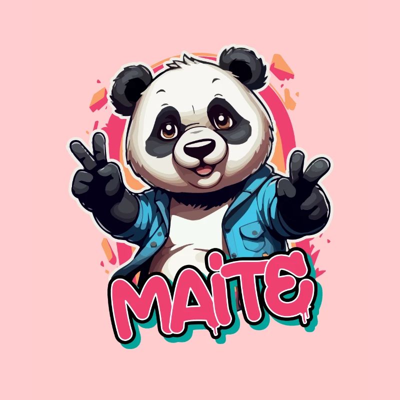 MAITE - Schöner Mädchen Name mit coolem Panda
