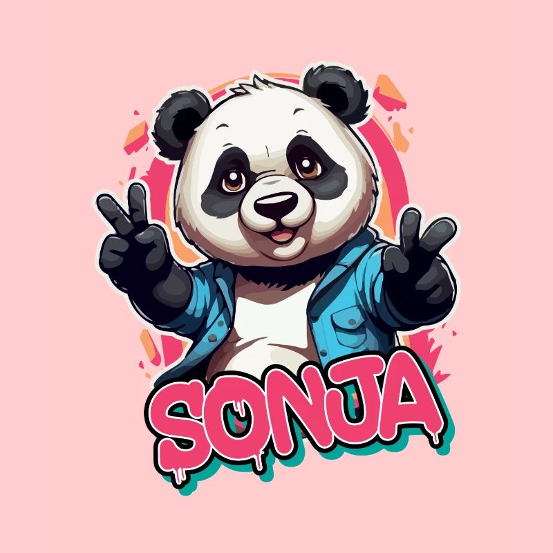 SONJA - Schöner Mädchen Name mit coolem Panda