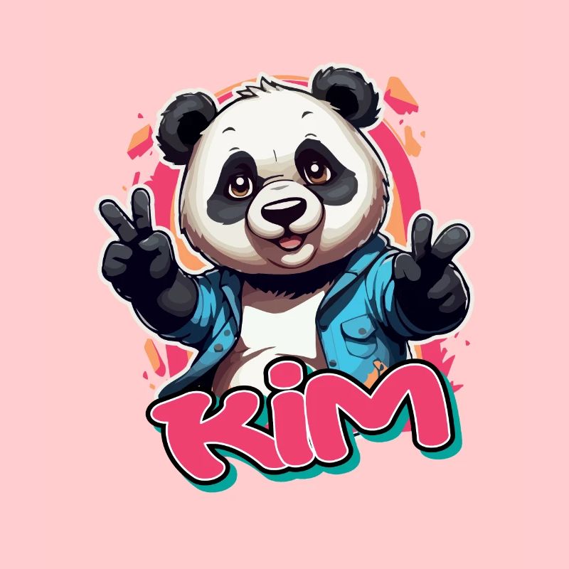 KIM - Schöner Mädchen Name mit coolem Panda