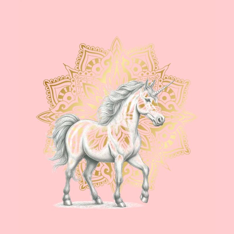Mandala Einhörner Einhorn Pferd Pferde elegant