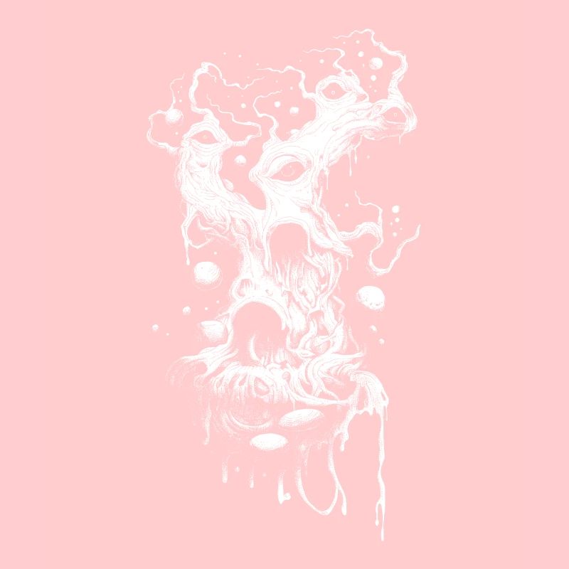 Weirdcore Ästhetik Weiße Äste Augen Dreamcore Grun