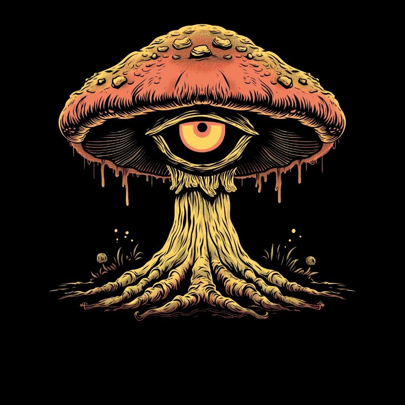 Cottagecore Weirdcore Ästhetischer Pilz Augapfel C