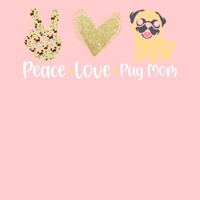 Frieden Liebe Mops Mutter Welpen Mutter Mops