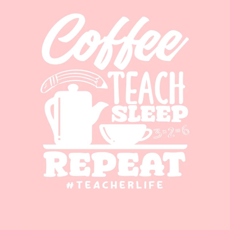 Enseignant de l’école primaire Café Enseigner Dormir Répéter