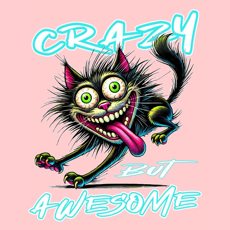 Crazy but Awesome Katze Comic Stil