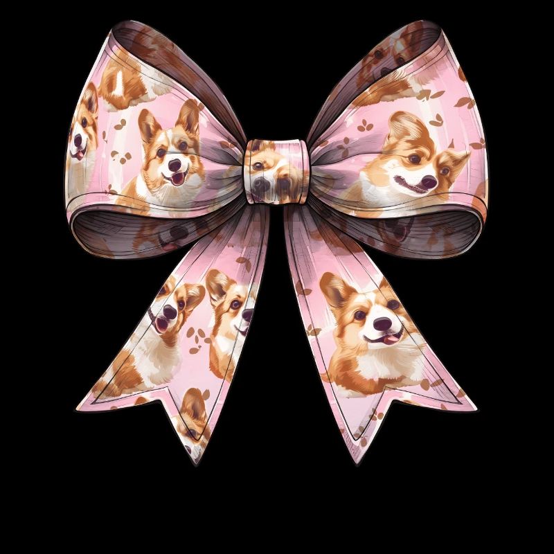 Coquette Bow Corgi Dog Mom Pattern Pink