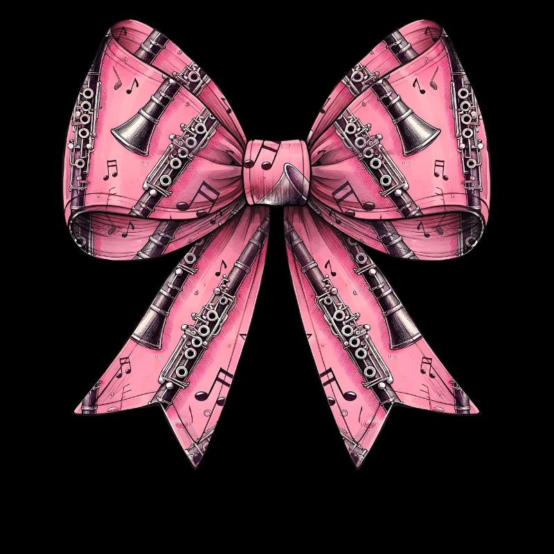 Coquette Bogen Klarinette Mädchen Muster