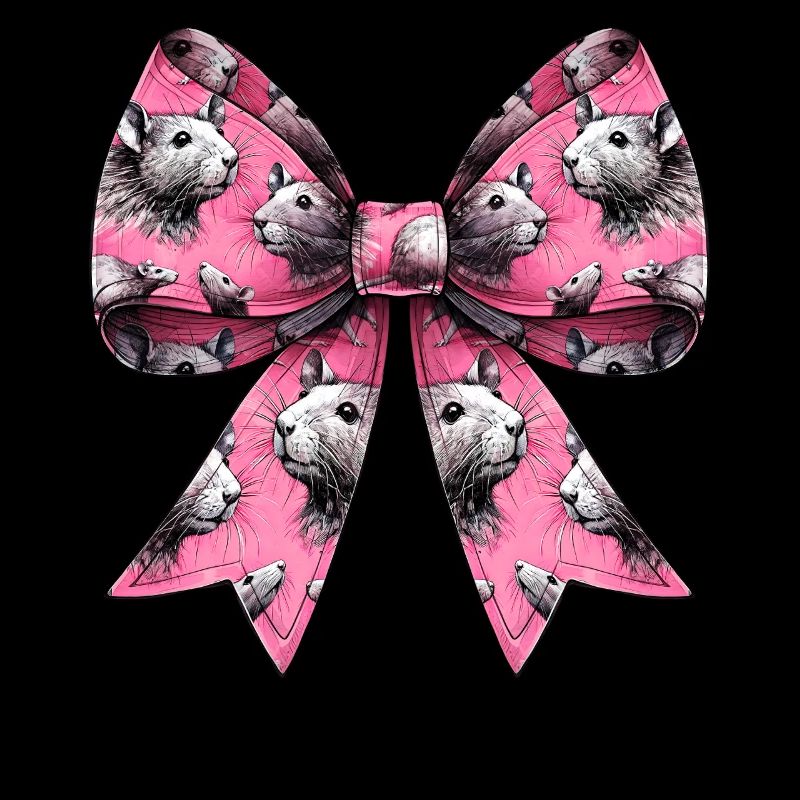 Coquette Bow Rat Mouse Pattern Mom Mothers Day