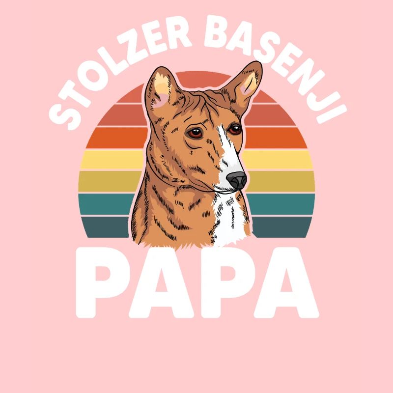 Stolzer Basenji Papa – Retro Hundeliebhaber Geschenk