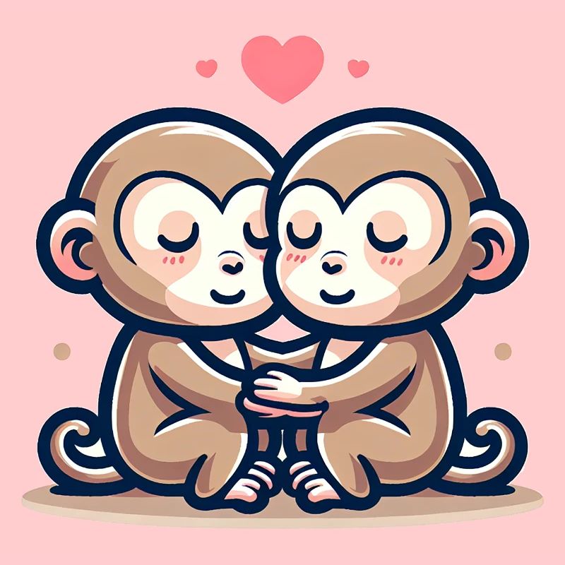 Two Monkeys In Love