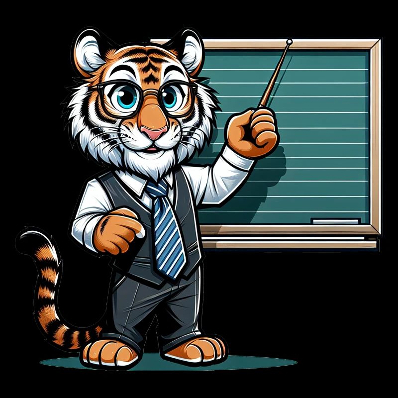 Professeur de tigre mignon
