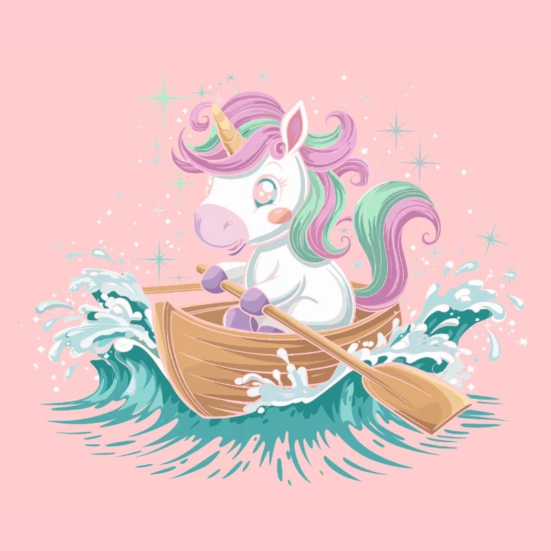 Ein Einhorn-Paddelboot
