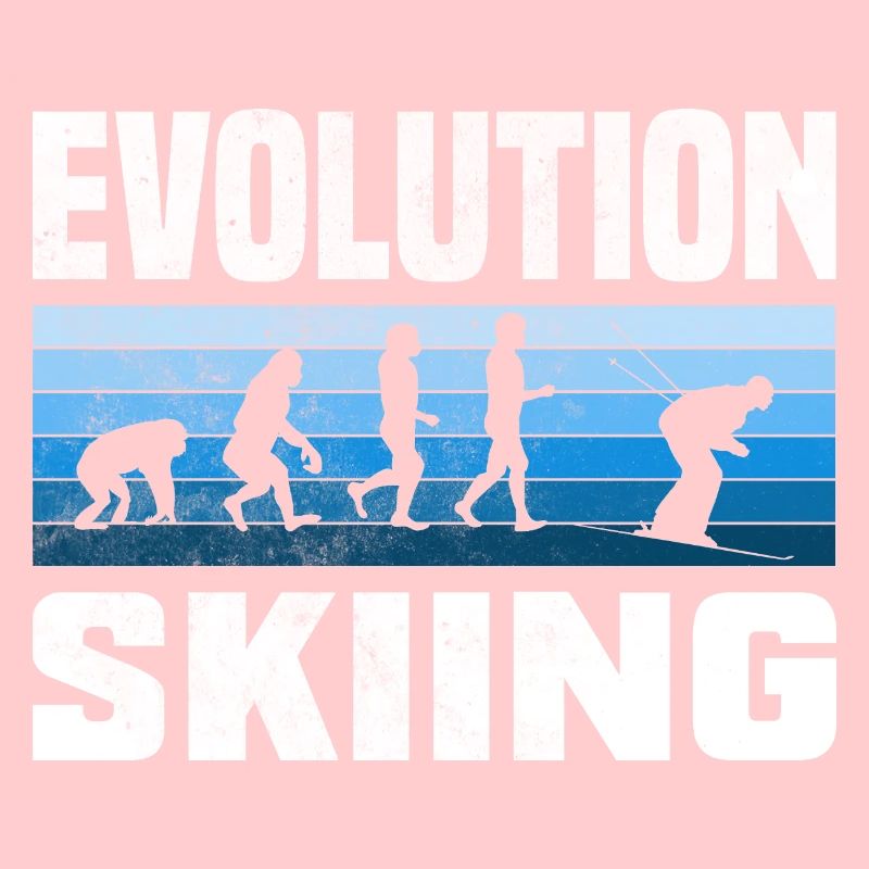 Skiing Evolution Vintag Winter Sport Ski