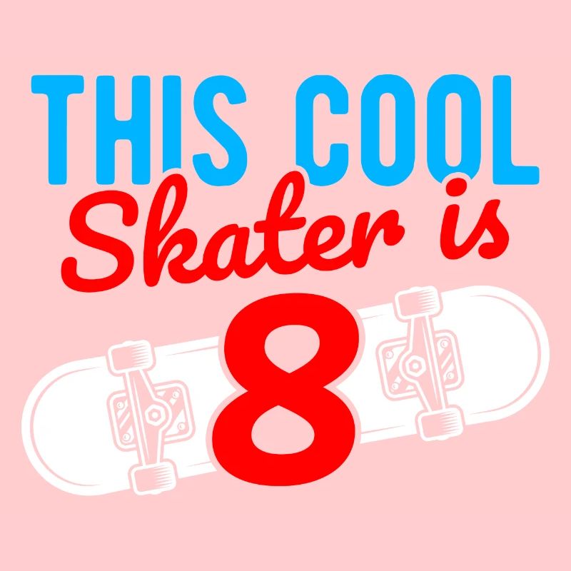 Skateboard Skater 8. Geburtstag Stunt Spruch Longb