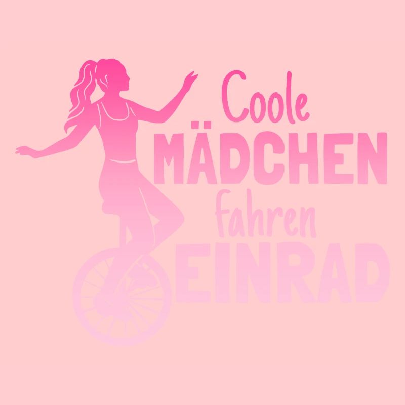Einradfahrerin Coole Mädchen Fahren Einrad