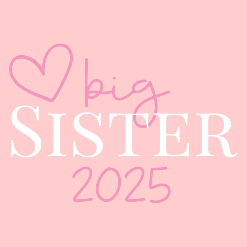 Ich werde große Schwester 2025 Regenbogen Mädchen