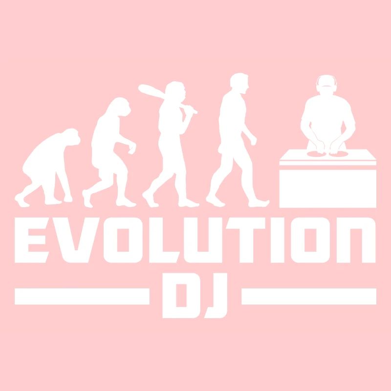 Evolution of man DJ Techno Vinyl Retro Vintage