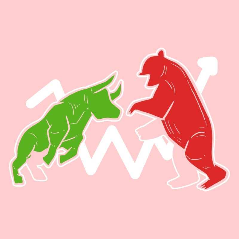 Stier und Bär Spieler oder Bettor Gift