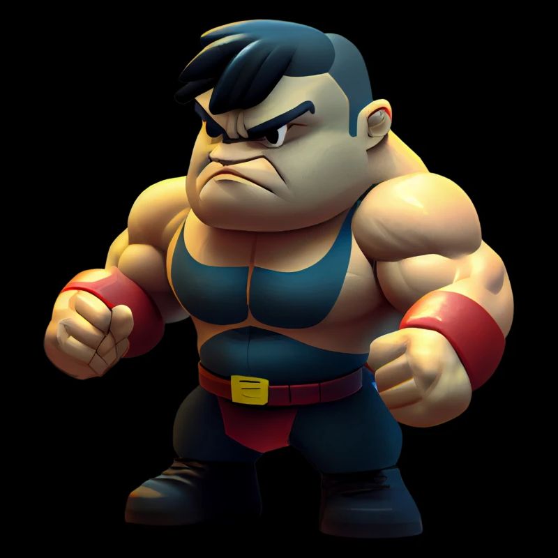Petit combattant musclé