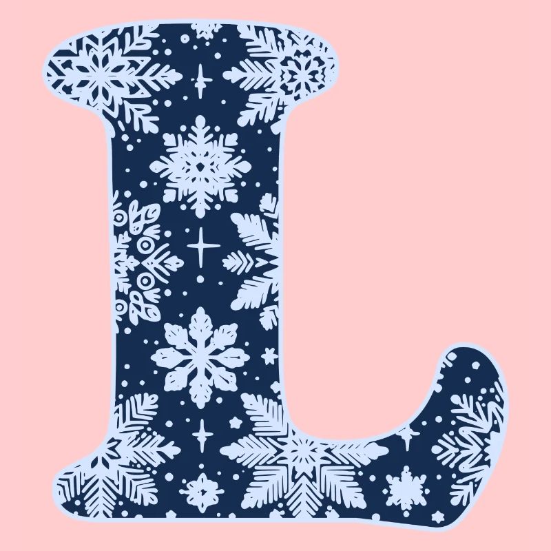 Lettre L Flocons de neige