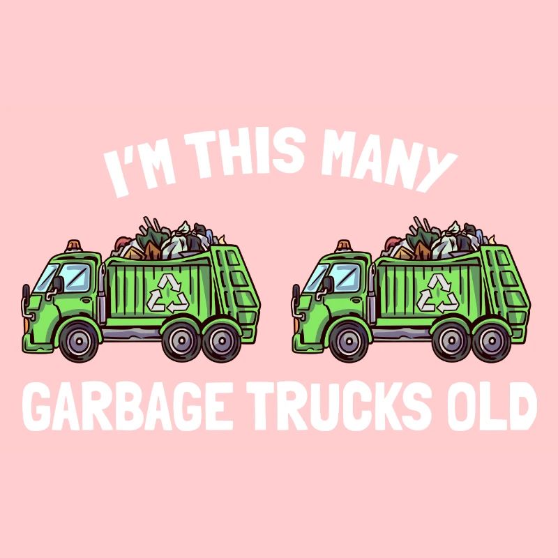 I'm This Many Garbage Trucks Old 2. Geburtstag