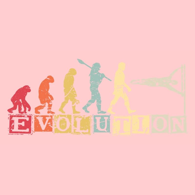 Evolution of man Calisthenics Retro Vintage